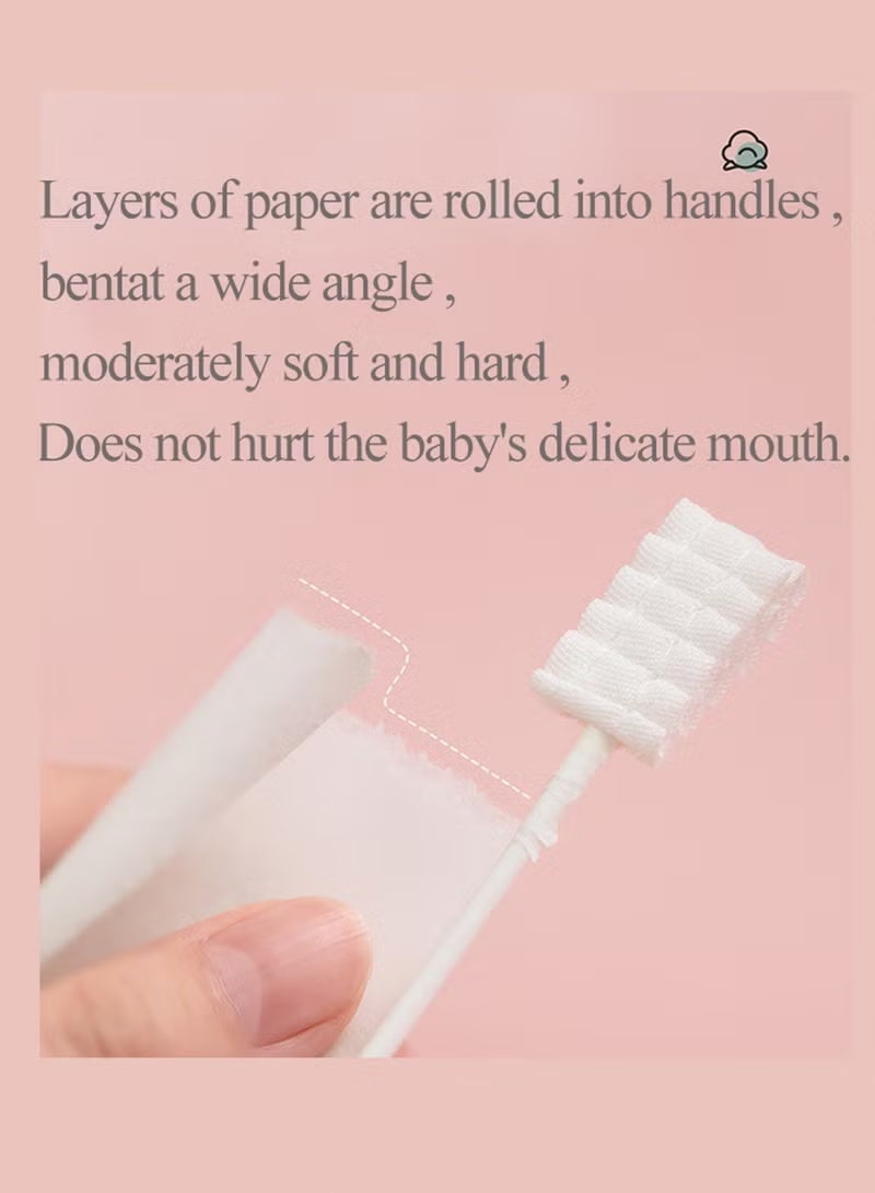 Baby Oral Cleaner Set Disposable Baby Cleaners 60 Count Infant Tongue Cleaner Dental Care Newborn Mouth Gum Oral Cleanser Silicone Finger Toothbrush For Baby - Image 5